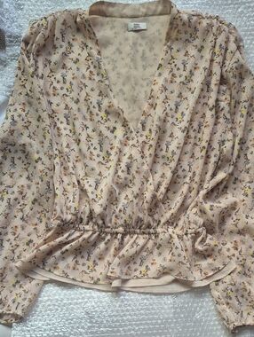 Aritzia Little Moon Floral Wrap Blouse - Size XS